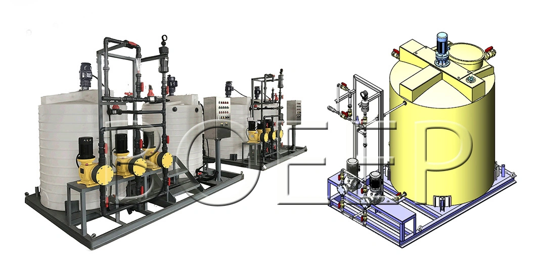 Manual Polymer Preparation Dosing System in Wastewater Treatment Process