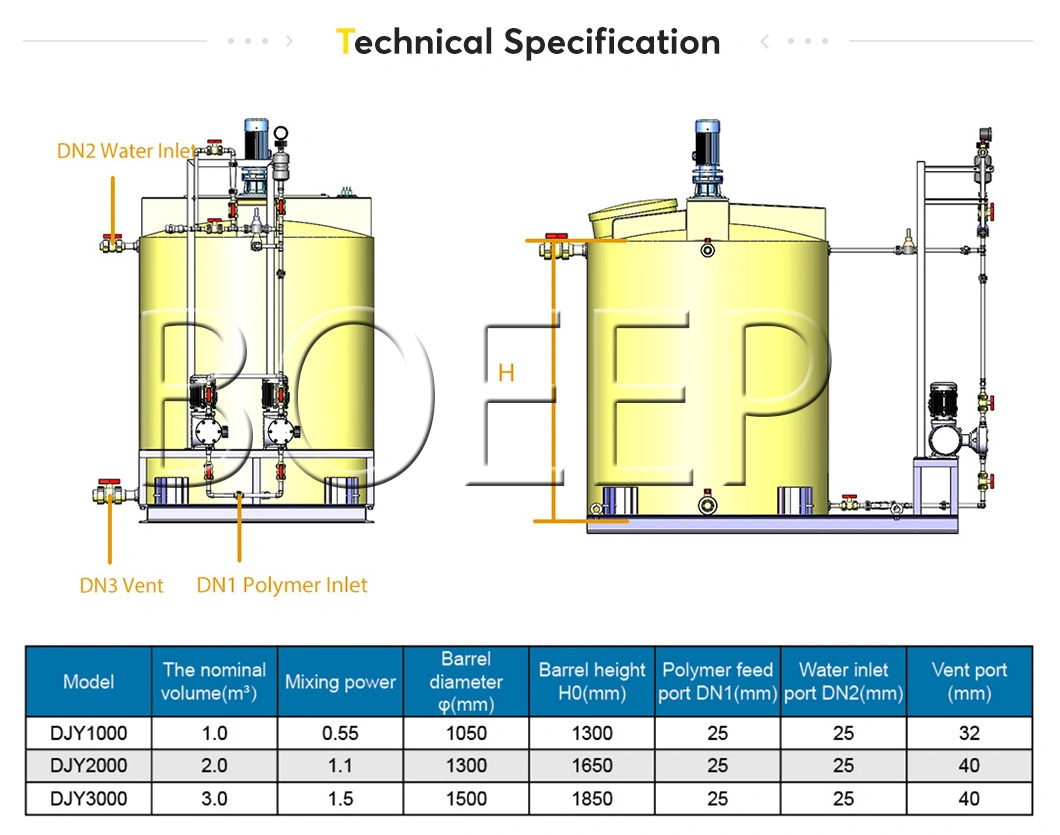 Manual Chemical Preparation and Dosing System Used for Water Treatment Plant